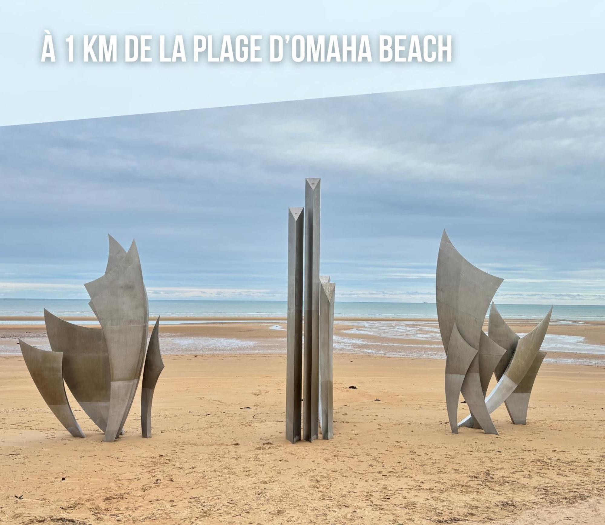 Maison avec jardin, près plages du débarquement, table ping pong, à 800 m d' Omaha beach adaptée jeunes enfants Vierville-sur-Mer Exterior foto