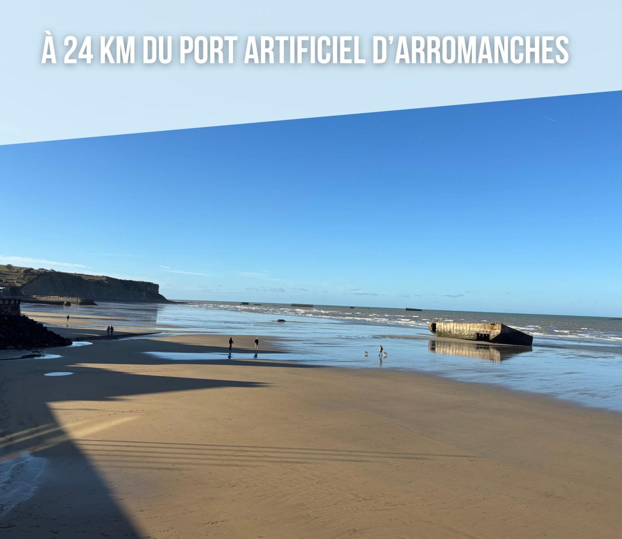 Maison avec jardin, près plages du débarquement, table ping pong, à 800 m d' Omaha beach adaptée jeunes enfants Vierville-sur-Mer Exterior foto